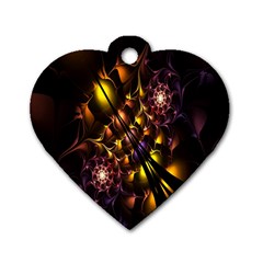 Art Design Image Oily Spirals Texture Dog Tag Heart (one Side) by Simbadda