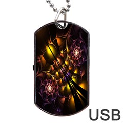 Art Design Image Oily Spirals Texture Dog Tag Usb Flash (one Side)