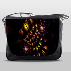 Art Design Image Oily Spirals Texture Messenger Bags by Simbadda