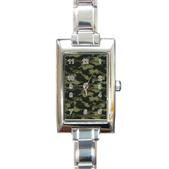 Camo Pattern Rectangle Italian Charm Watch