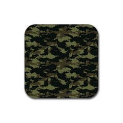 Camo Pattern Rubber Coaster (square)  by Simbadda