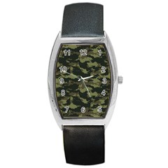 Camo Pattern Barrel Style Metal Watch