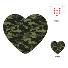 Camo Pattern Playing Cards (heart)  by Simbadda