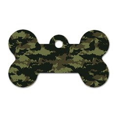 Camo Pattern Dog Tag Bone (one Side)