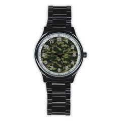 Camo Pattern Stainless Steel Round Watch by Simbadda