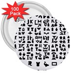 Anchor Puzzle Booklet Pages All Black 3  Buttons (100 pack)  Front