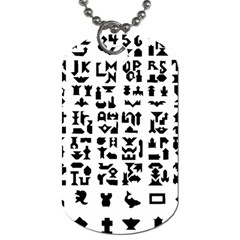 Anchor Puzzle Booklet Pages All Black Dog Tag (one Side) by Simbadda