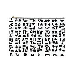 Anchor Puzzle Booklet Pages All Black Cosmetic Bag (large)  by Simbadda