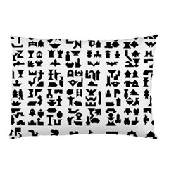 Anchor Puzzle Booklet Pages All Black Pillow Case (two Sides) by Simbadda