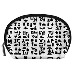 Anchor Puzzle Booklet Pages All Black Accessory Pouches (large)  by Simbadda