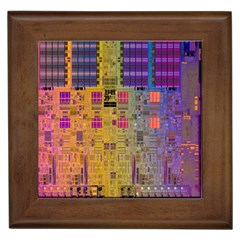 Circuit Board Pattern Lynnfield Die Framed Tiles by Simbadda