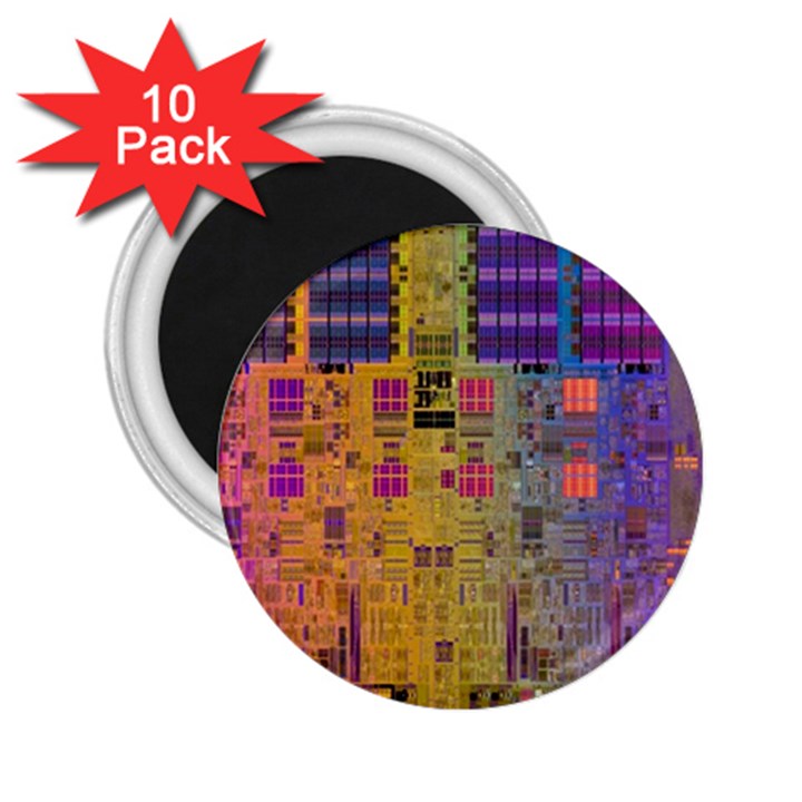 Circuit Board Pattern Lynnfield Die 2.25  Magnets (10 pack) 