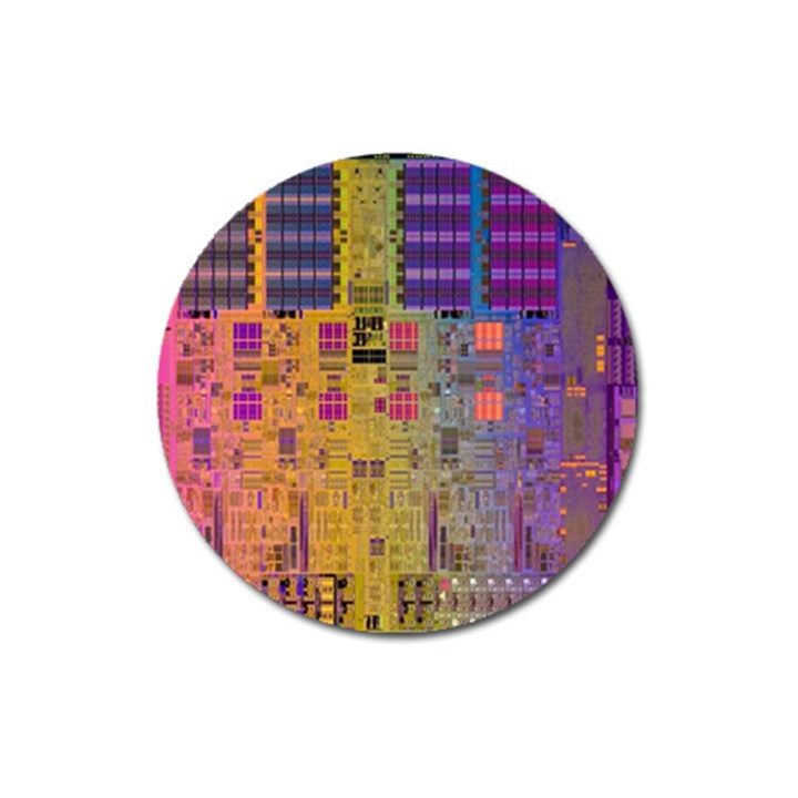 Circuit Board Pattern Lynnfield Die Magnet 3  (Round)