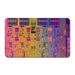 Circuit Board Pattern Lynnfield Die Magnet (rectangular) by Simbadda