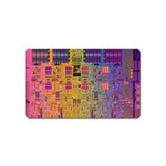 Circuit Board Pattern Lynnfield Die Magnet (name Card) by Simbadda