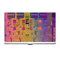 Circuit Board Pattern Lynnfield Die Business Card Holders by Simbadda