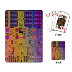 Circuit Board Pattern Lynnfield Die Playing Card by Simbadda