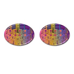 Circuit Board Pattern Lynnfield Die Cufflinks (oval) by Simbadda