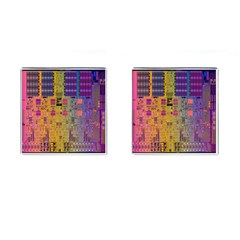 Circuit Board Pattern Lynnfield Die Cufflinks (square) by Simbadda