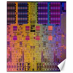 Circuit Board Pattern Lynnfield Die Canvas 8  X 10 