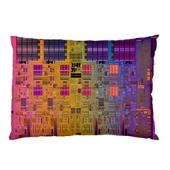 Circuit Board Pattern Lynnfield Die Pillow Case by Simbadda