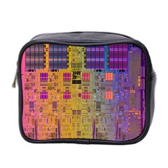 Circuit Board Pattern Lynnfield Die Mini Toiletries Bag 2-side by Simbadda