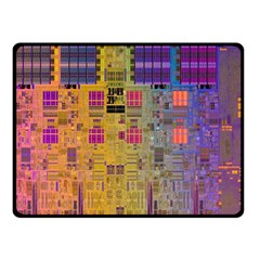 Circuit Board Pattern Lynnfield Die Fleece Blanket (small) by Simbadda