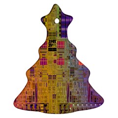 Circuit Board Pattern Lynnfield Die Christmas Tree Ornament (two Sides) by Simbadda