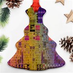 Circuit Board Pattern Lynnfield Die Christmas Tree Ornament (Two Sides) Front