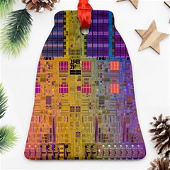 Circuit Board Pattern Lynnfield Die Bell Ornament (two Sides) by Simbadda