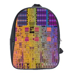 Circuit Board Pattern Lynnfield Die School Bags (xl)  by Simbadda