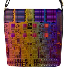 Circuit Board Pattern Lynnfield Die Flap Messenger Bag (s) by Simbadda