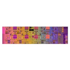 Circuit Board Pattern Lynnfield Die Satin Scarf (oblong) by Simbadda