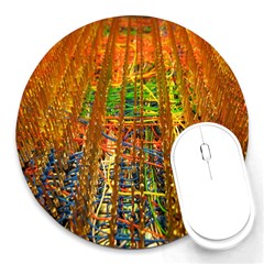 Circuit Board Pattern Round Mousepads by Simbadda