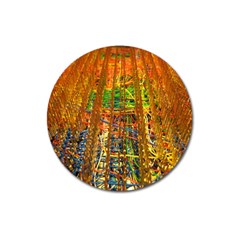 Circuit Board Pattern Magnet 3  (round) by Simbadda