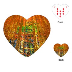 Circuit Board Pattern Playing Cards (heart)  by Simbadda