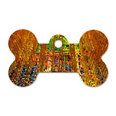 Circuit Board Pattern Dog Tag Bone (one Side) by Simbadda