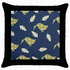 Duck Tech Repeat Throw Pillow Case (black) by Simbadda