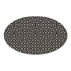 Modern Oriental Pattern Oval Magnet by dflcprints