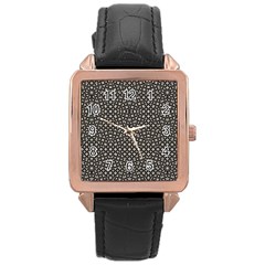 Modern Oriental Pattern Rose Gold Leather Watch  by dflcprints