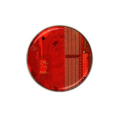 Computer Texture Red Motherboard Circuit Hat Clip Ball Marker (10 Pack) by Simbadda