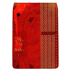 Computer Texture Red Motherboard Circuit Flap Covers (l)  by Simbadda