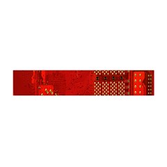 Computer Texture Red Motherboard Circuit Flano Scarf (mini)