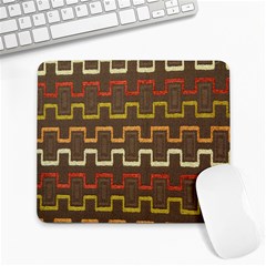 Fabric Texture Vintage Retro 70s Zig Zag Pattern Large Mousepads by Simbadda