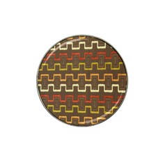 Fabric Texture Vintage Retro 70s Zig Zag Pattern Hat Clip Ball Marker (4 Pack)