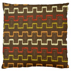 Fabric Texture Vintage Retro 70s Zig Zag Pattern Standard Flano Cushion Case (one Side) by Simbadda