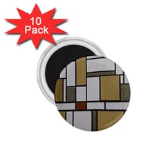 Fabric Textures Fabric Texture Vintage Blocks Rectangle Pattern 1 75  Magnets (10 Pack) 