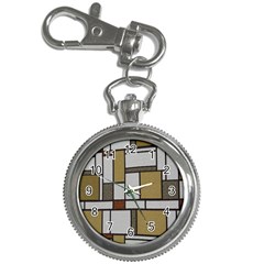 Fabric Textures Fabric Texture Vintage Blocks Rectangle Pattern Key Chain Watches