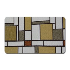 Fabric Textures Fabric Texture Vintage Blocks Rectangle Pattern Magnet (rectangular)