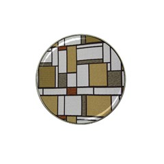 Fabric Textures Fabric Texture Vintage Blocks Rectangle Pattern Hat Clip Ball Marker (4 Pack) by Simbadda